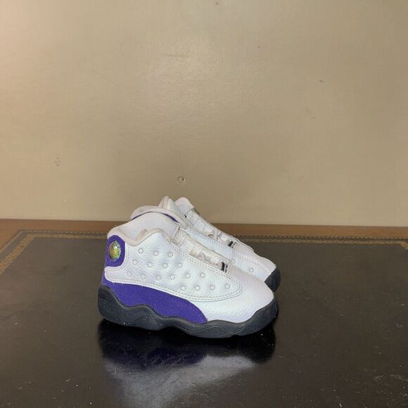 Nike Air Jordan 13 Retro Lakers Purple 414581-105 Td Toddler Size 6C - Picture 1 of 5